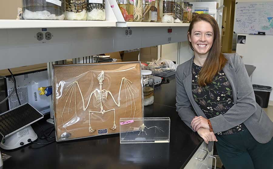 Dr. Laurel Yohe, Assistant Professor in Bioinformatics. Photo by Kat Lawrence.